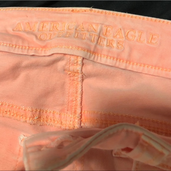 American Eagle neon peach super stretch jeggings - Picture 9 of 10